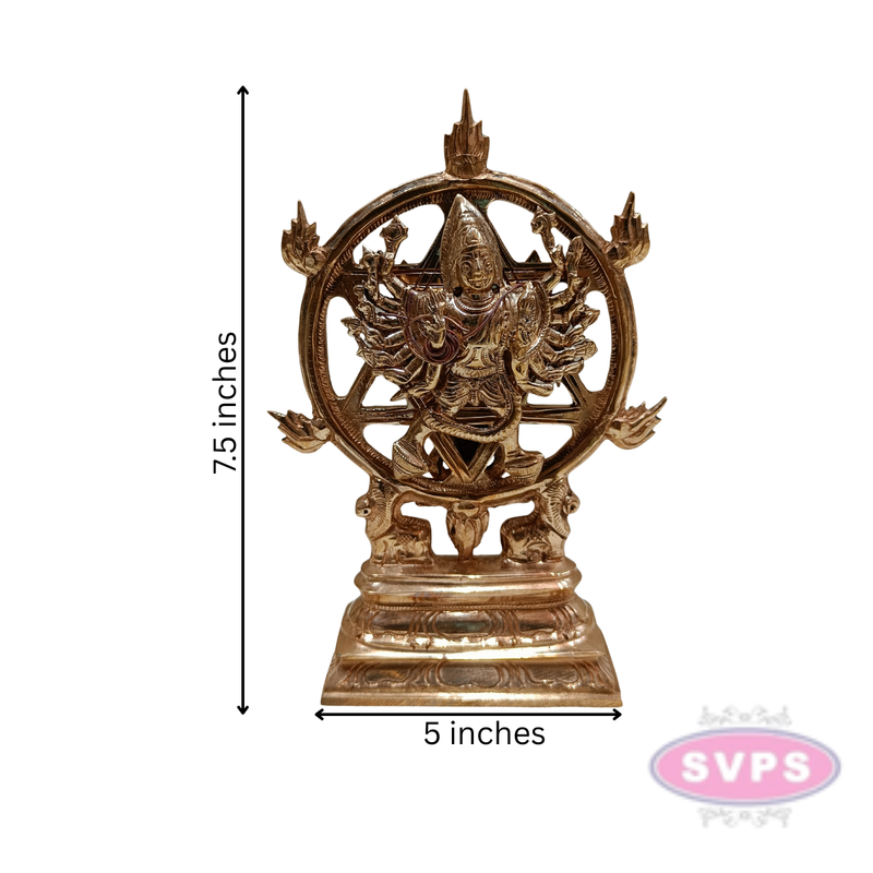Panchaloham Sudharashna Chakara Chakrathazhwar Statue