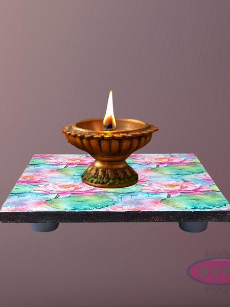 Rangoli / Kolam / Mugulu Wooden Stand For Deity / Lamp Decoration / Return Gift