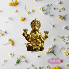 Resin Lakshmi Gold Coated Idol / Home/ Car Dashboard/ Office Desk
