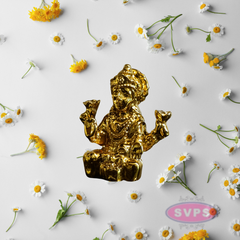 Resin Lakshmi Gold Coated Idol / Home/ Car Dashboard/ Office Desk