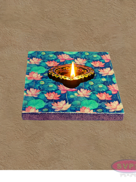 Rangoli / Kolam / Mugulu Wooden Stand For Deity / Lamp Decoration / Return Gift / 3*3 Inches
