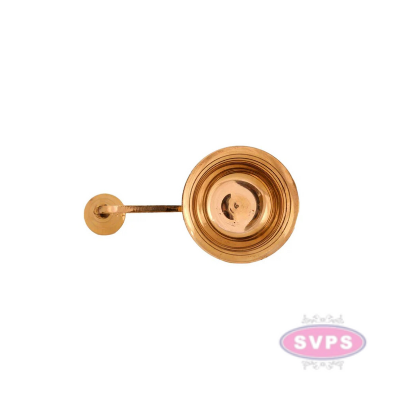 Traditional Brass Dhoobakkal/ Dhoopkarandi/ Camphor Burner/ Aarti Diya With Handle