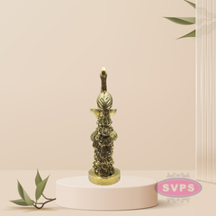 Traditional Brass Peacock Decorative Diya / Antique Deepak Design Table Decor