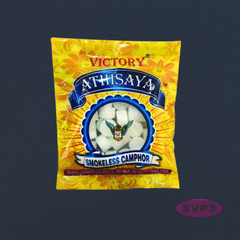 Victory Athisaya Smokeless Camphor – Long Lasting, No Smoke, No Soot, Toxic-Free (40g Pack)