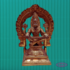 Panchaloha Narasimha Deity Idol in Sitting Pose – Traditional Handcrafted Design