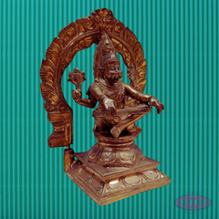 Panchaloha Narasimha Deity Idol in Sitting Pose – Traditional Handcrafted Design