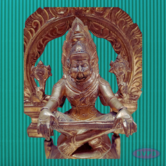 Panchaloha Narasimha Deity Idol in Sitting Pose – Traditional Handcrafted Design
