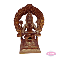 Panchaloha Narasimha Deity Idol in Sitting Pose – Traditional Handcrafted Design