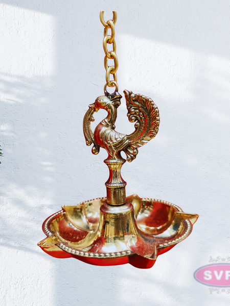Brass Peacock / Annam Hanging Lamp
