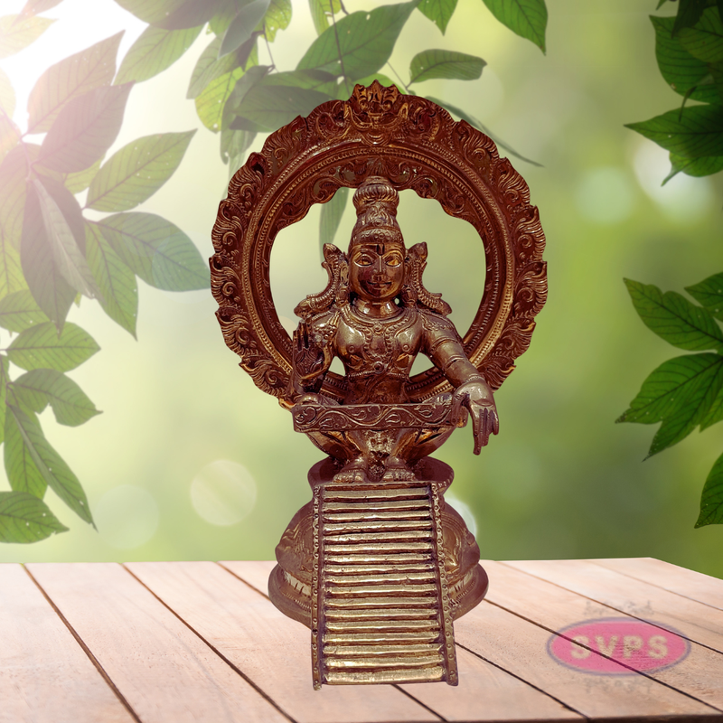 Panchalogam Lord Ayyappan Idol with Arch & Steps
