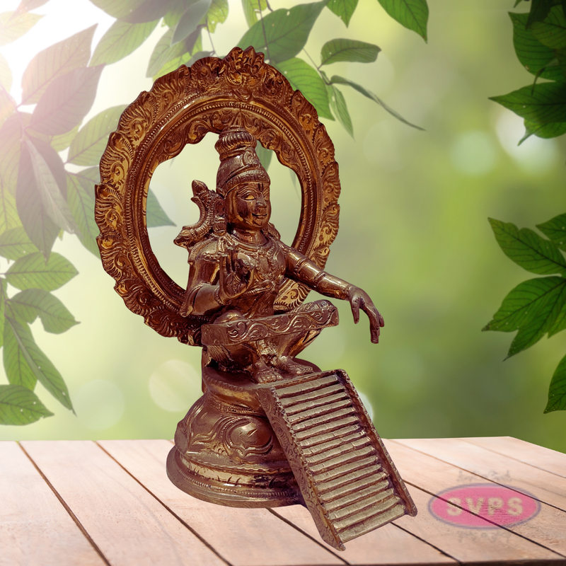 Panchalogam Lord Ayyappan Idol with Arch & Steps