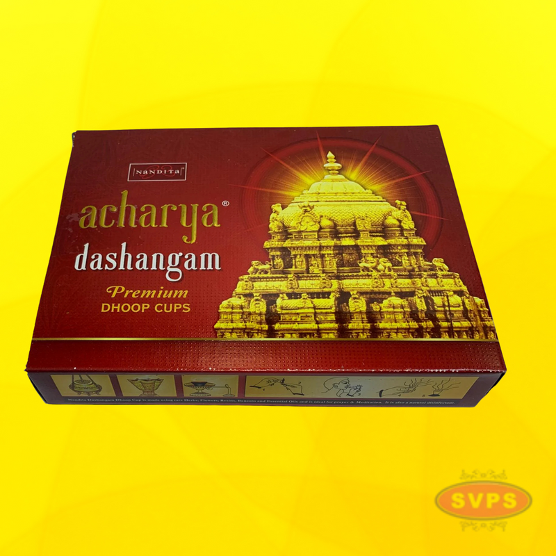 Nandita Acharya Dashangam Premium Dhoop Cups – Natural Herbal Incense for Pooja & Meditation