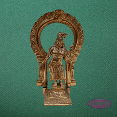 Panchalogam Andal Statue with Prabhavali – Traditional Antique Finish Idol