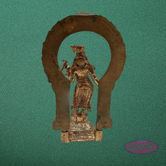 Panchalogam Andal Statue with Prabhavali – Traditional Antique Finish Idol
