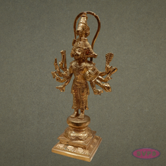 Panchmukhi Hanuman Standing Panchaloha Idol - 8 Inches
