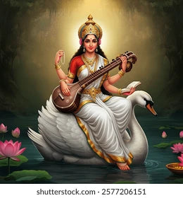 Saraswati Devi Blessings in Vidyarambham