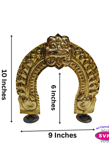 Brass Thiruvachi / Prabhai for Pooja Mandir