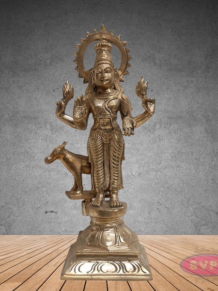 10 Inch Panchaloha Bhairavar Idol – Traditional Kala Bhairava Statue
