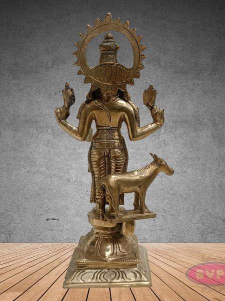 10 Inch Panchaloha Bhairavar Idol – Traditional Kala Bhairava Statue