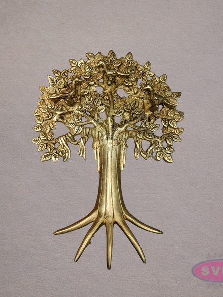 Brass Kalpavriksha Tree with Birds Showpiece – 13 Inches