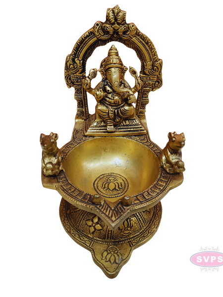 Brass Ganesha Lamp
