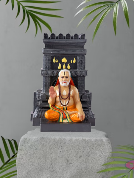 Sri Raghavendra Swamy Brindavana Idol | Divine Guru Statue for Pooja Room & Home Decor