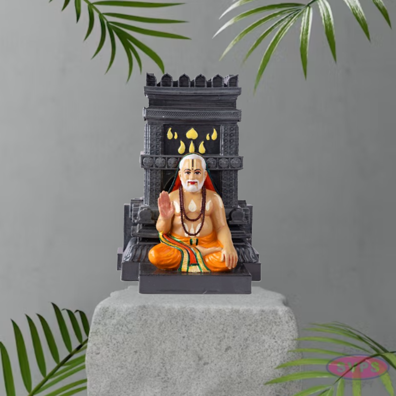 Sri Raghavendra Swamy Brindavana Idol | Divine Guru Statue for Pooja Room & Home Decor