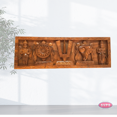 Wooden Carving Thenkalai Tiruman Wall Hanging