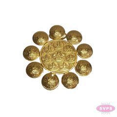 Brass Ashtalakshmi Yantra Peedam | Sacred Lakshmi Pooja Seat for Wealth & Prosperity