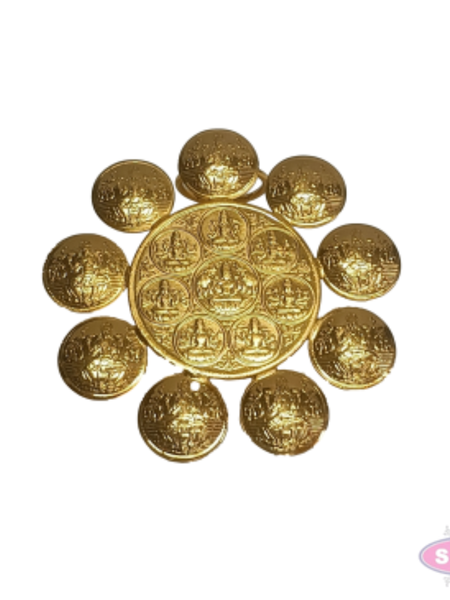 Brass Ashtalakshmi Yantra Peedam | Sacred Lakshmi Pooja Seat for Wealth & Prosperity