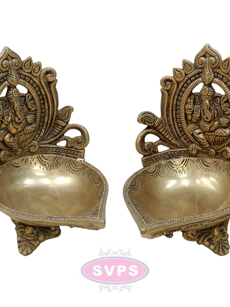Brass Ganesha Diya For Gift
