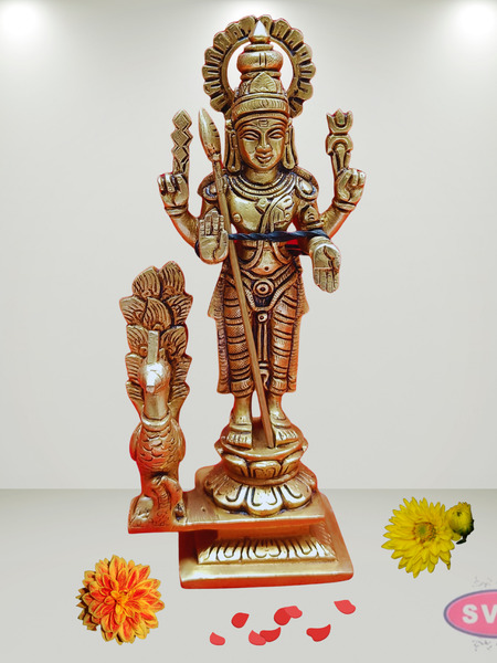 Brass Murugan Idol-8 Inches