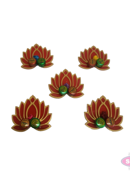Lotus Design Kumkum Holder | Decorative Haldi Kumkum Stand for Pooja & Return Gifts