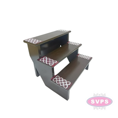 Wooden 3 Step With Brass Ashtalakshmi Set
