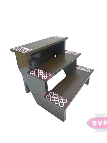 Wooden 3 Step With Brass Ashtalakshmi Set
