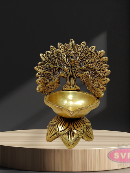Brass Kalpavriksha Diya For Auspiciousness And Decor