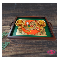 Multipurpose Tanjore style painting Annam Tray