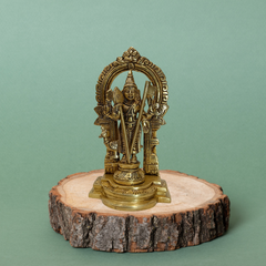 Brass Subramanya Swamy Idol – 7 Inch Home Temple Decor