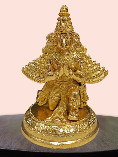 Brass Gold Plated Garudan Idol