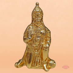 Brass Hanuman Idol Gold Plated