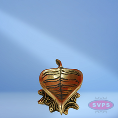 Brass Leaf Shape Diya For Puja And Decor