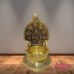 Brass Ashtalakshmi Ganesha Kamakshi Lamp
