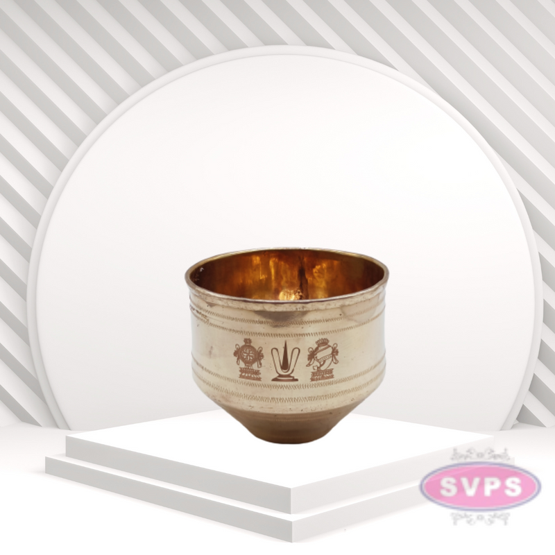 Copper Vattil Thiruman Sangu Chakram / 4 Inches Diameter