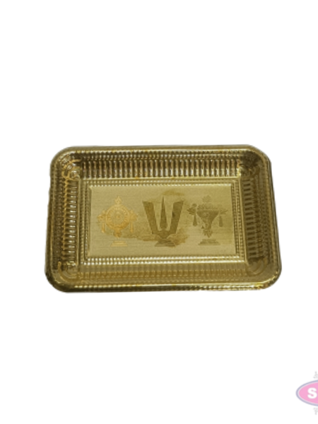 Mini Brass Shankh Chakra Namam Tray – Set of 2 | Traditional Pooja Thambulam Return Gift