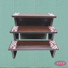 Wooden Step Deity Stand With Gap - 2 Variants