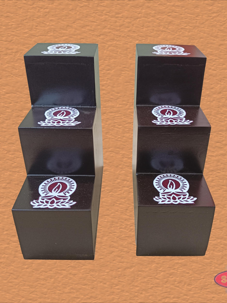 Wooden Pooja Lamp Stand - 2 Variant
