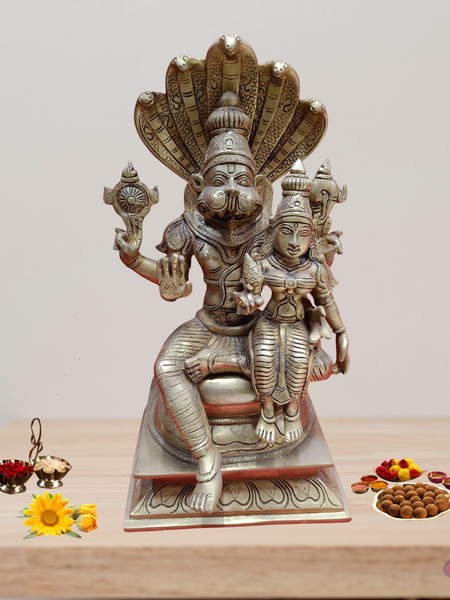 Brass Lakshmi Narasimha Swamy Idol For Temple /Home