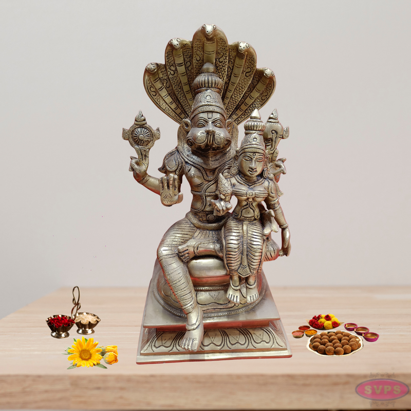 Brass Lakshmi Narasimha Swamy Idol For Temple /Home