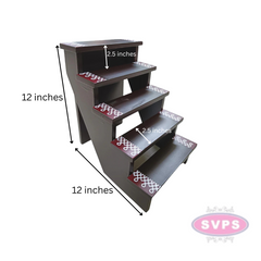 Wooden Step Deity Stand With Gap - 2 Variants