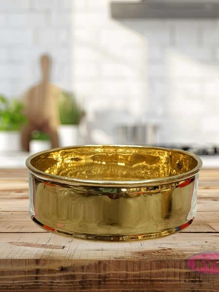 Traditional Pooja Brass Jalladai Plate with Fine Holes